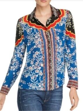 Alice + Olivia Silk Printed Blouse – Size S